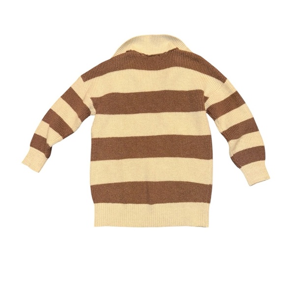 Blu Pepper Polo Brown and Cream Sweater Dress - Picture 7 of 10